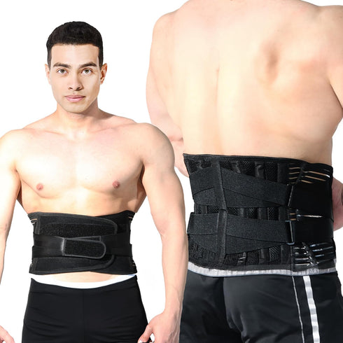 Back Brace for Men Lower Back Pain, Posture Corrector, Lumbar Back Support Belt, Back Support Brace with Adjustable and Breathable Straps, Relief ...