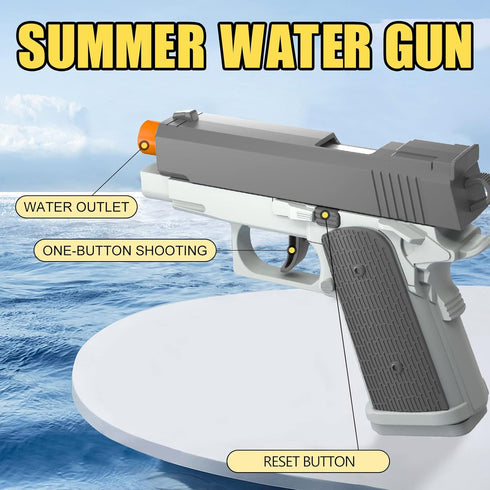 2 Pack Water Gun Squirt Guns for Kids - Mini Water Blaster Soaker 100cc Capacity Water Pistol Toys, Ideal Summer Gifts for Swimming Pool Beach Out...