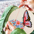MIKIMIQI Embroidery Starter Kit with Pattern, Flowers Butterfly Stamped Embroidery Kit Including Embroidery Fabric, Bamboo Embroidery Hoop, Thread...