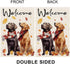 Welcome Fall Dog Garden Flag For Outside Thanksgiving Garden Flags 12x18 Double Sided Front Yard Small Flag Burlap Golden Retriever Labrador Outdo...