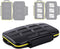 JJC MC-XQD6 Ruggard XQD Card Case, Shockproof XQD Case, Water-Resistant XQD Case Case, Rubber Sealed Ergonomic Locking Easy Carrying Memory Card C...