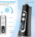 Water Dental Flosser oral irrigator,JNGOODS 300ml Rechargeable water flosser for teeth IPX7 Waterproof 9 Modes portable Oral Irrigator. LED displa...