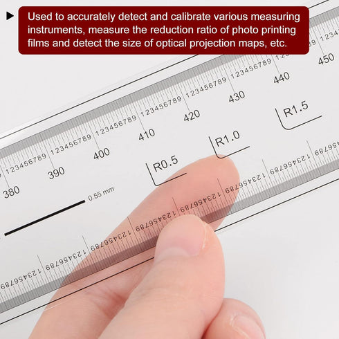 2pcs Film Flexible Ruler 60cm 0.1mm Scale with R Angle & Width Lines PET Plastic Folding Straight Ruler Calibration Soft Ruler Measuring Tool for ...