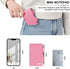 Metal Pocket Notebook, Small Pocket Notepad Aluminum Note Case with Mini Metal Pen and 60-Page Sheets (Fuchsia)...