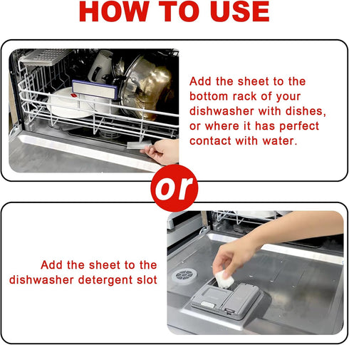 Eco Dishwasher Detergent Sheets Up To 160 Loads, Grapefruit Scent Plastic Free Dishwashing Soap Strips With High Efficient Solid Enzyme, Leaving D...