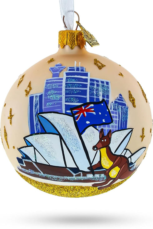Sydney Opera House, Australia Glass Christmas Ornament 3.25 Inches...