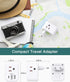 2 Pack European International Power Plug Adapter with 3 Outlets 3 USB Charging Ports(1 USB C), Travel Essentials to Italy,Greece,Israel,France, Sp...