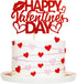 1 Pack Red Happy Valentine's Day Cake Topper Heart Love Cupcake Picks for Cake Decorations Valentine's Wedding Party Holiday Supplies...