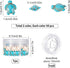 SUNNYCLUE 1 Box 100Pcs Turtle Beads Turtle Charms Summer Ocean Hawaii Blue White Tortoise Beads Bulk Boho Style Synthetic Turquoise Stone Sea Anim...