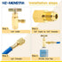R134A R22 Brass Refrigerant Tank Adapter, R410a Vacuum Pump Adapter Fitting with 5/16" Sae Female x 1/4" Sae Male R12 R134A Tank Adapter Fits for ...
