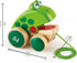 Hape Frog Pull-Along | Wooden Frog Fly Eating Pull Toddler Toy, 4.6 x 3.3 x 3.8 inches, Green...