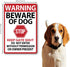 Beware of Dog Signs 2 Pack,Warning Tin Sign Beware of Dog for Fence,Do Not Enter,Home Kitchen Farm Garden Yard Garage Wall Decor 12x8inch...