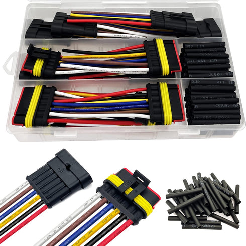 6 Kit 16 AWG 6 Pin Connector Car Waterproof Wire Connectors 6 Pin Automotive Electrical Connectors Quick Disconnect 6 Way Wire Terminal Connector ...