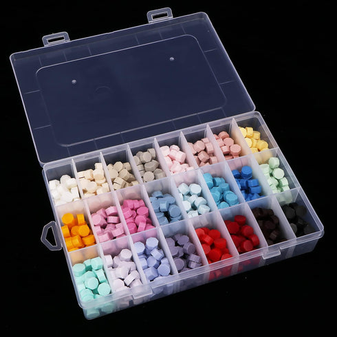 2 Pack 24 Grids Plastic Organizer Box Container Craft Storage Box Compartment Box with Adjustable Dividers for Beads Jewelry Fishing Tackles Art D...