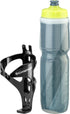 Schwinn Reflective Insulated Water Bottle and Bottle Holder Combo, Holds 26 Oz or 750 ml, BPA-Free Squeeze Sport Bottle with Easy to Attach Polyme...