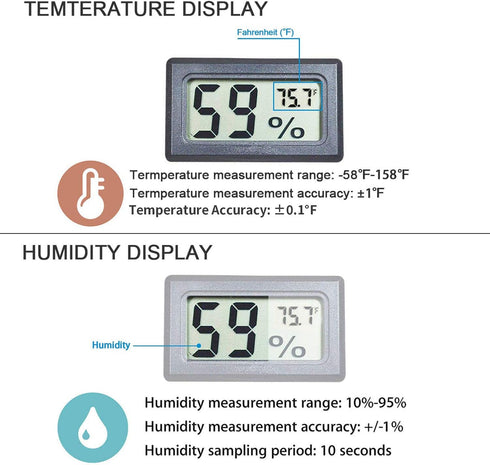 Goabroa Mini Hygrometer Thermometer Digital Indoor Humidity Gauge Monitor with Temperature Meter Sensor Fahrenheit (?)