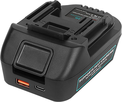 DM18M Battery Adapter Compatible with Dewalt 20V MAX Battery and Compatible with Milwaukee M18 18V Battery Covert to Makita 18V Lithium-ion Batter...