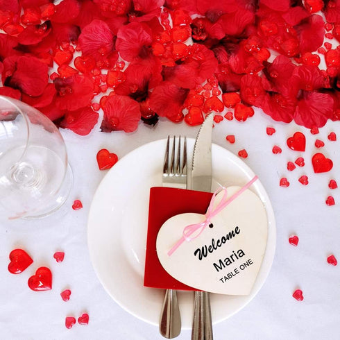 700 Pcs 2 Sizes Red Acrylic Hearts Charms Crystal Heart Shaped Diamond Gems Valentines Decorative Heart Gems for Valentine's Day Wedding Anniversa...