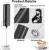 Milk Frother,Electric Milk Frother Handheld, Battery Operated Milk Frother Electric Drink Mixer Portable Mini Blender Foam Maker for Matcha,Coffee...