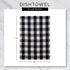 DII Basic Terry Collection Windowpane Dishtowel Set, 16x26, Black Solid, 4 Piece...