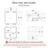 QILIPSU Hinged Cover Stainless Steel Latch 150x150x90mm Junction Box with Mounting Plate, Universal IP67 Project Box Waterproof DIY Electrical Enc...
