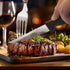 Pleafind 16-Pcs Steak Knives, 8.5 Inch Serrated Knives, Stainless Steel Steak Knives, Meat Knife for Table, Elegant Black Steak Knife Set for Home...