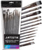 Fine Detail Paint Brush Set - (12 Piece Set) Miniature Brushes for Acrylic, Oil Watercolor, Model Craft Miniatures Painting, Paintbrushes, Profess...