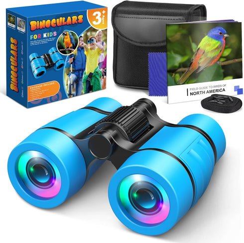 Toys for Boys Ages 3-7: LET'S GO! Kids Binoculars with Bird Watching Manual for 4 5 6 7 Year Old Boys Girls Outdoor Toy for Kid Ages 4-6 Camping T...