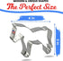 Horse Cookie Cutter - Made in the USA – Foose Cookie Cutters Tin Plated Steel Horse Cookie Mold (4 Inch)...