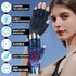 2 Pairs Copper Arthritis Gloves for Women Men, Compression Gloves with Adjust Strap for Arthritis, Wrist Support, Hand Pain, Fingerless Computer T...