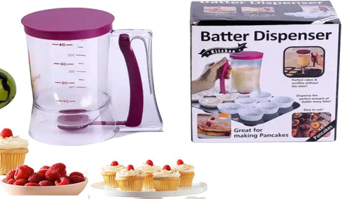 Pancake Batter Dispenser Spring-Loaded Handle for Pancake Waffle Maker or Griddle Mixer Cup & Kitchen Accessory Mixing Measuring & Cup Cake Baking...