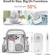 F-color Mini Handheld Fan Portable Personal Fan Rechargeable Fan Small Pocket Fan Cooling Fan Folding Power Bank Neck Travel Beach Summer Office O...