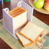 Adjustable Toast Slicer/ Cutting Guide for Homemade Bread, Plastic Bread Slicer Loaf for Slicing Bread Foldable Kitchen Baking Tools (White)...