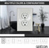 Questech Decor Single Duplex Electrical Outlet Cover Wall Plate, 1-Gang Single Switch Plate Standard Size Receptacle Cover, Decorative Rope Edge, ...