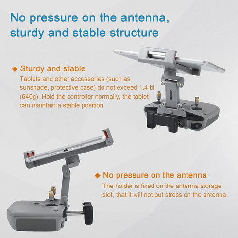 Hanatora RC-N1 N2 N1C Remote Controller 4.7-12.9 Inch Tablet Holder Mount for DJI Mavic 3 Classic,Air 3/2S,Mavic Air 2,Mini 4K/3/4 Pro,Mini 2/2 SE...