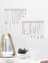 Acrylic Necklaces Holder Wall Mounted Necklace Hangers Hanging Jewelry Organizer with 12 Hooks, Clear Jewelry Hangers for Necklace Organizer for G...