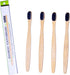 Natureverr Bamboo Toothbrushes 4 Pieces Bristle Toothbrush, Eco-Friendly Toothbrushes, Biodegradable Toothbrushes, Natural Wooden Toothbrush, Char...