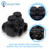 OhLectric Multi Cable Connectors with 2 Port 250 MCM-#6-2 - Dual Entry Splice Electrical Power Connector - Black Insulated Vinyl Coated Wire Conne...