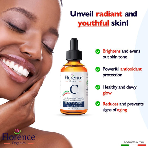 Big 2 Fl Oz. Vitamin C Face Serum. Anti Aging Dark Spot Remover Facial Serum. All-in-One Brightening Vitamin C, Hyaluronic Acid & Vit E Skin Care ...