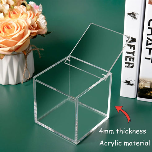 Thickened Acrylic Coffee Pod Holder Organizer Clear Capsule Holder Storage Box, Transparent Desktop Tea Display Case 4.7x4.7x4.7 in, No Assembly R...