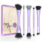 Makeup Brushes Premium Synthetic Foundation Powder Concealers Eye Shadows Makeup 5 Pcs Brush Set with Cosmetic Bag(Purple)...