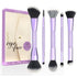 Makeup Brushes Premium Synthetic Foundation Powder Concealers Eye Shadows Makeup 5 Pcs Brush Set with Cosmetic Bag(Purple)...