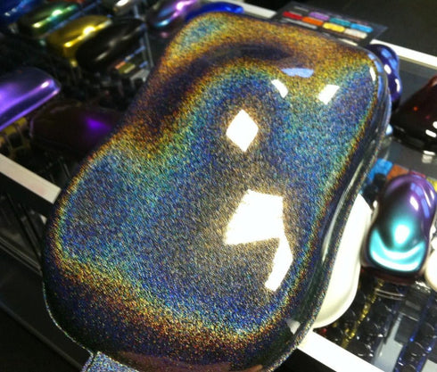 VViViD Gloss Rainbow Black Metallic Sparkle Vinyl Adhesive Wrap (1ft x 5ft)...