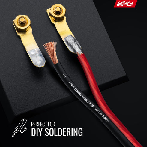 Install Link 12 Gauge Speaker Wire for Car, Home or RV Audio Cable, 30ft, CCA...