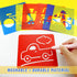 24 Pieces Stencils for Kids 5.9 x 5.5 Inches Drawing Stencils Chalk Stencils Large Washable Vehicles Themed Primary Shape Template for Kids Toddle...