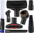Universal Vacuum Attachment Kit Wet Dry Plastic Vacuum Hose Adapter 1-1/4" Vacuum Cleaners Accessories with Horse Hair Brush Extension Wand Flexib...