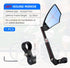 ROCKBROS 2023 Newest Handlebar Bike Mirror Adjustable Safe Rear View Mirror Anti-glare Lens Scratch Resistant Glass Lens 360 Degree Flat Rotation ...