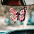 Cute Butterfly Car Hanging Ornament, Acrylic Car Rear View Mirror Charms, Bag Keychain Accessory Cross Car Interior Ornament...