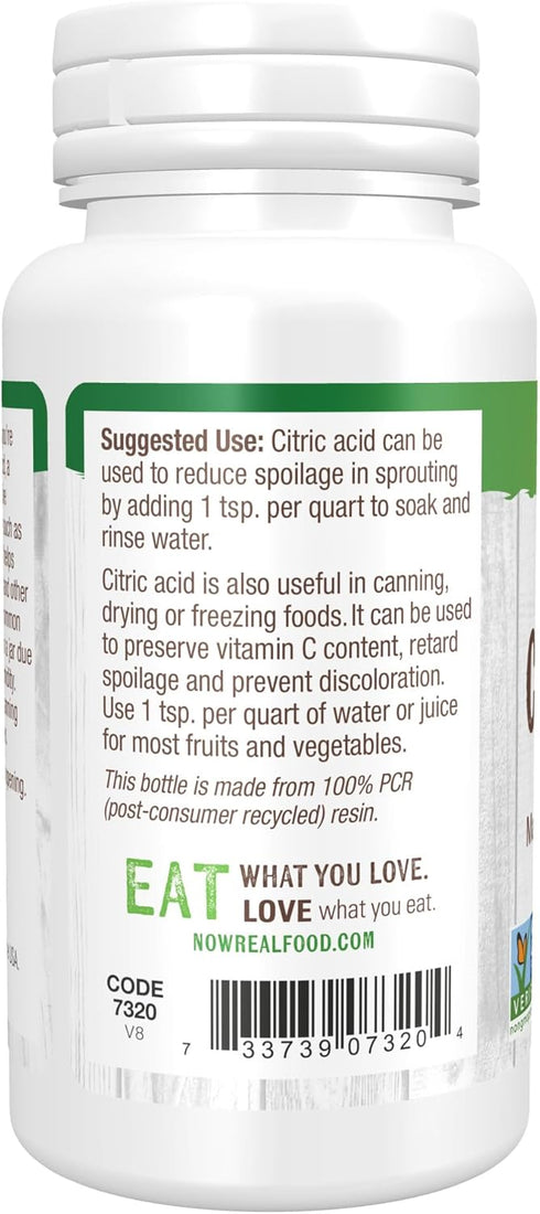 NOW Foods, Citric Acid, Sprouting Aid, Great Substitute for Salt, Preservative Found in Citrus Fruits, 4-Ounces...