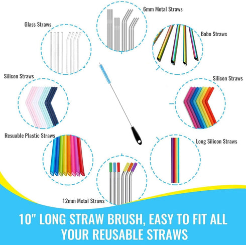 4 Pack Bottle Brush Cleaning Set,Multi-Function Long Handle Bottle Cleaner for Glasswares, Travel Coffee Mugs, Narrow Cup,Straw Cleaning Brush,Foo...